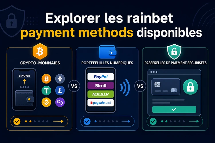 Explorer les rainbet payment methods disponibles